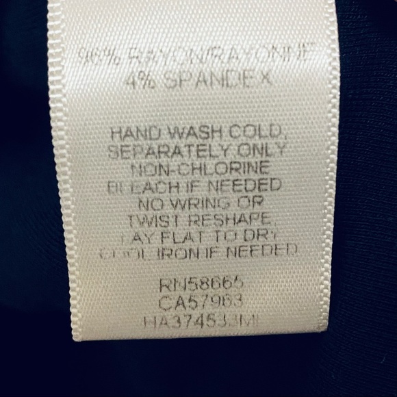 Halogen navy blue ruffle sleeve scoop neck top M - Picture 7 of 7